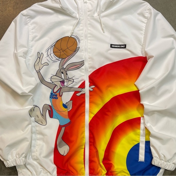 Vintage Members Only x Looney Tunes Space Jam Hooded Jacket - Picture 2 of 14